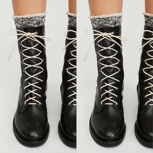 NWOB Free People x Gee Wawa Steel Lace-Up Boot - Picture 4 of 9
